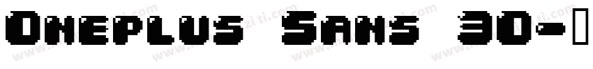 Oneplus Sans 30字体转换
